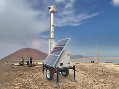 Mała przyczepa do monitorowania słonecznego