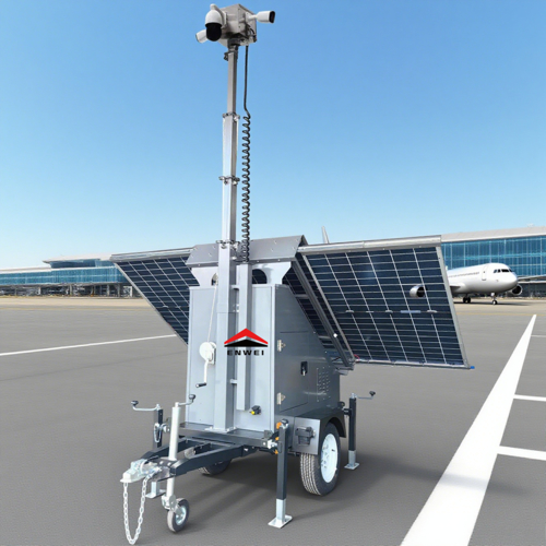 Latest company news about Szybkie wdrażanie kamery słonecznej CCTV Trailer Mobilny 5G Video Trailer