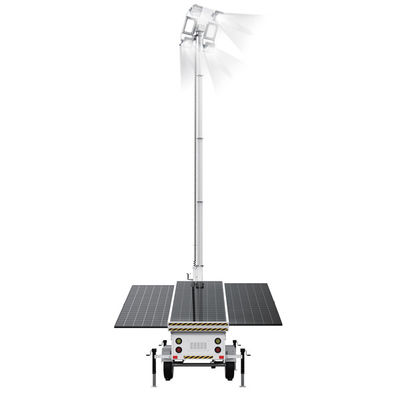 Przenośna wieża słoneczna z lampami LED o mocy 400 W 3*460 W Panel słoneczny do oświetlenia kopalni