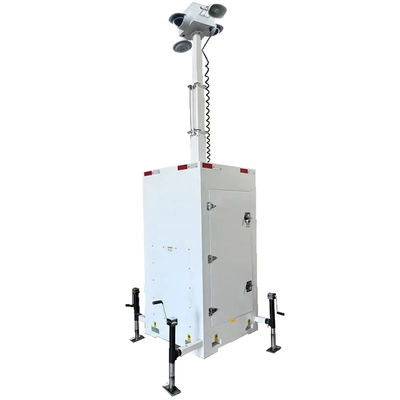 Mobilny system monitoringu CCTV z ręcznym masztem o długości 6 metrów do monitorowania rynków