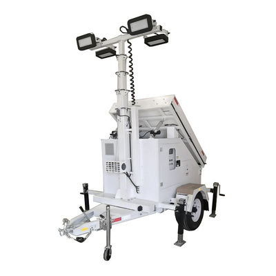4*100 Watt Light Solar Power Led Lighting Trailer do ratownictwa i pomocy w przypadku klęsk żywiołowych