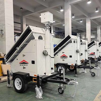 Samonaprawny przyczepa z kamerą słoneczną przyczepa z kamerą słoneczną do monitorowania parków magazynowych i logistycznych