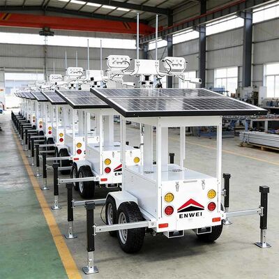 Recykling Mobilne panele słoneczne Kamery ochronne Przyczepy przenośne przyczepy ochronne zasilane energią słoneczną Do monitorowania pól naftowych