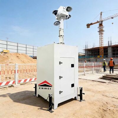 Zewnętrzna przenośna wieża monitoringu CCTV z siecią bezprzewodową do tymczasowego bezpieczeństwa