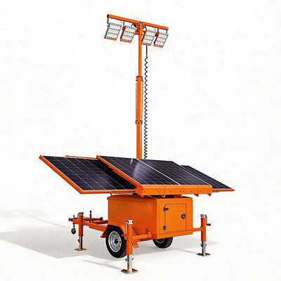 Przemysłowa przyczepa z oświetleniem solarnym off-grid, idealna dla firm wynajmujących, z certyfikatem CE